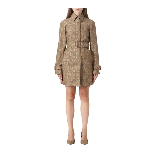 Coats > Belted Coats - - Versace - Modalova