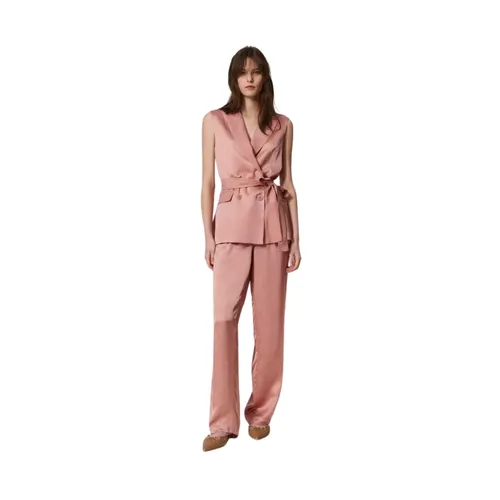 Trousers > Straight Trousers - - Twinset - Modalova
