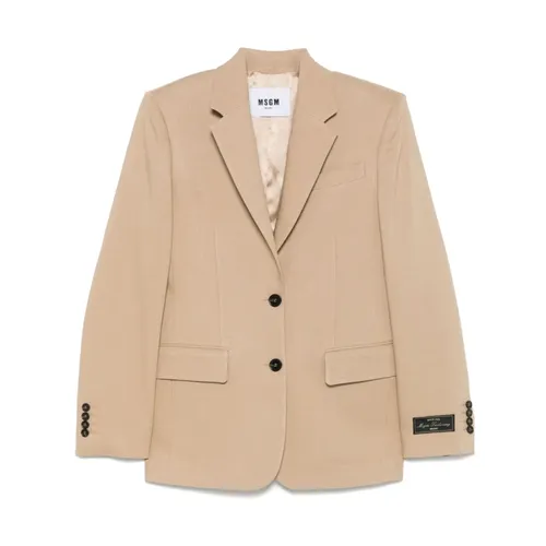 Msgm - Jackets > Blazers - Beige - Msgm - Modalova