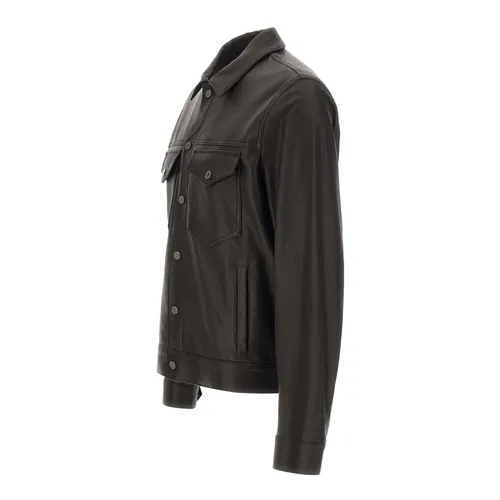 Jackets > Leather Jackets - - Tagliatore - Modalova