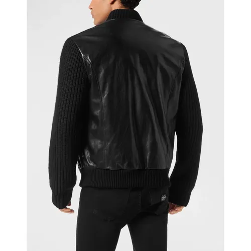 Jackets > Leather Jackets - - Philipp Plein - Modalova