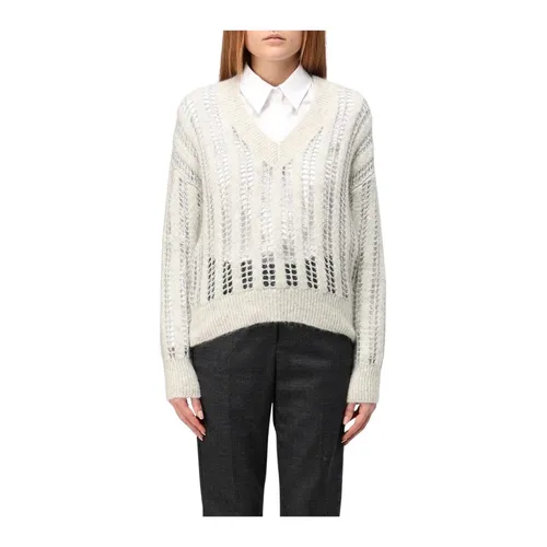 Knitwear > V-neck Knitwear - - Brunello Cucinelli - Modalova
