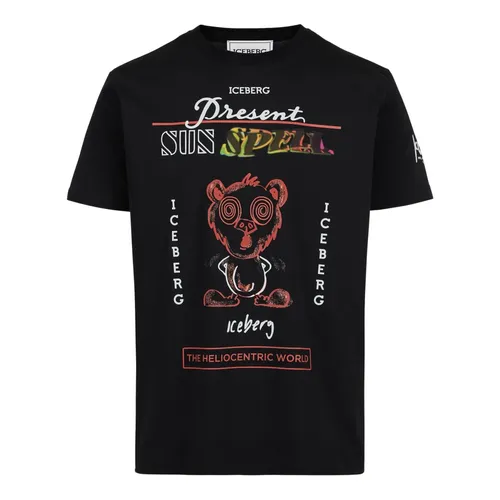 Iceberg - Tops > T-Shirts - Black - Iceberg - Modalova