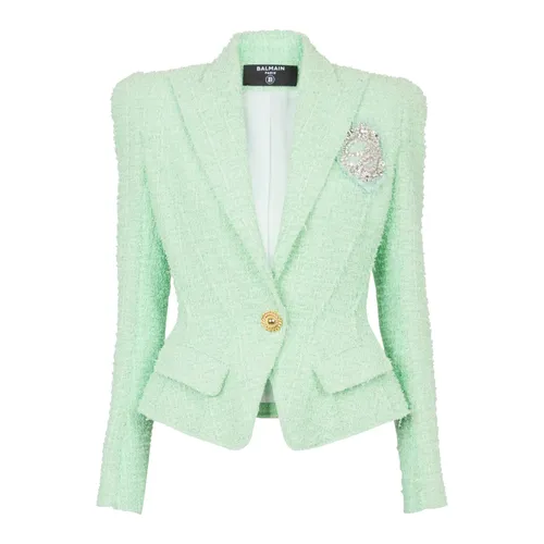 Jackets > Tweed Jackets - - Balmain - Modalova