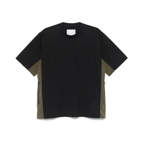 Sacai - Tops > T-Shirts - Black - Sacai - Modalova