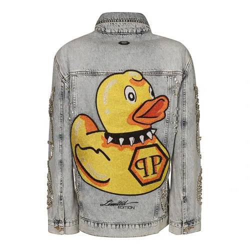 Jackets > Denim Jackets - - Philipp Plein - Modalova