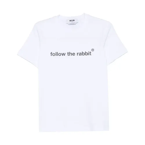 Msgm - Tops > T-Shirts - White - Msgm - Modalova
