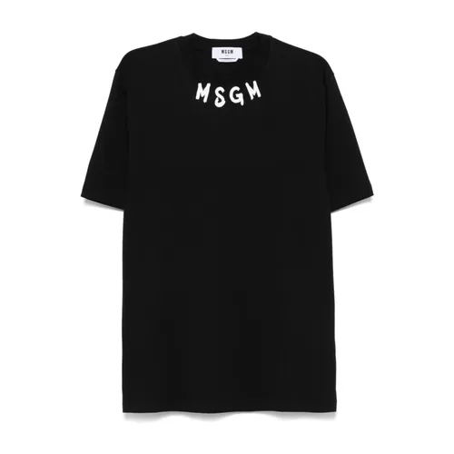 Msgm - Tops > T-Shirts - Black - Msgm - Modalova