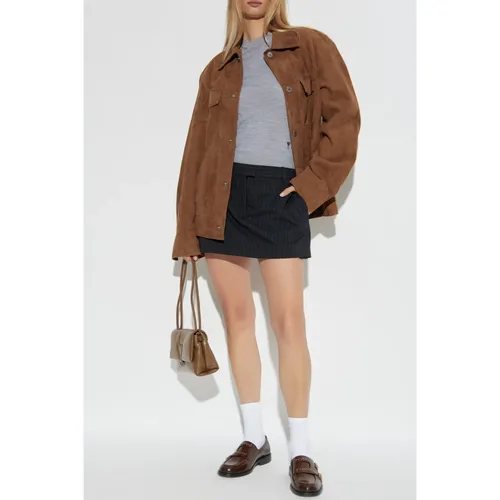 Jackets > Leather Jackets - - Ami Paris - Modalova