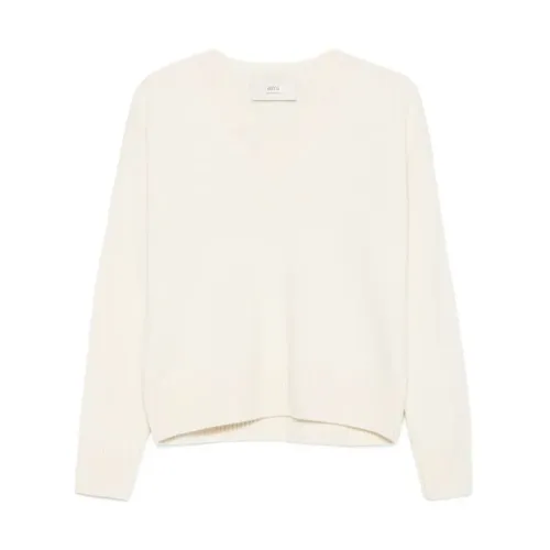 Knitwear > V-neck Knitwear - - Ami Paris - Modalova