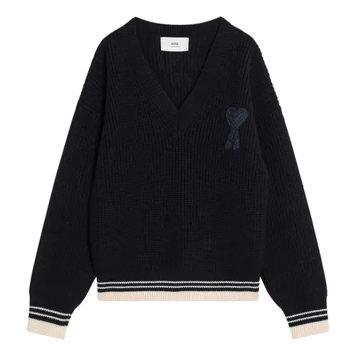 Knitwear > V-neck Knitwear - - Ami Paris - Modalova