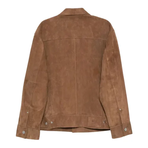 Jackets > Leather Jackets - - Ami Paris - Modalova