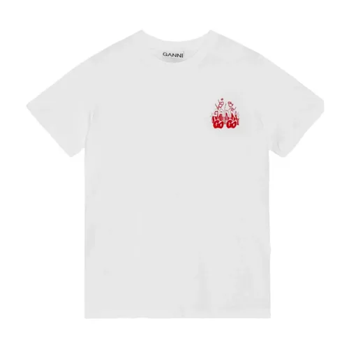 Ganni - Tops > T-Shirts - White - Ganni - Modalova