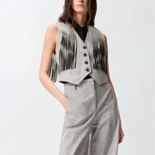 Pinko - Jackets > Vests - Gray - Pinko - Modalova