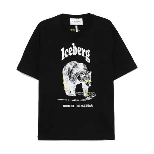 Iceberg - Tops > T-Shirts - Black - Iceberg - Modalova