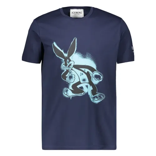 Iceberg - Tops > T-Shirts - Blue - Iceberg - Modalova