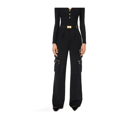 Trousers > Wide Trousers - - Elisabetta Franchi - Modalova