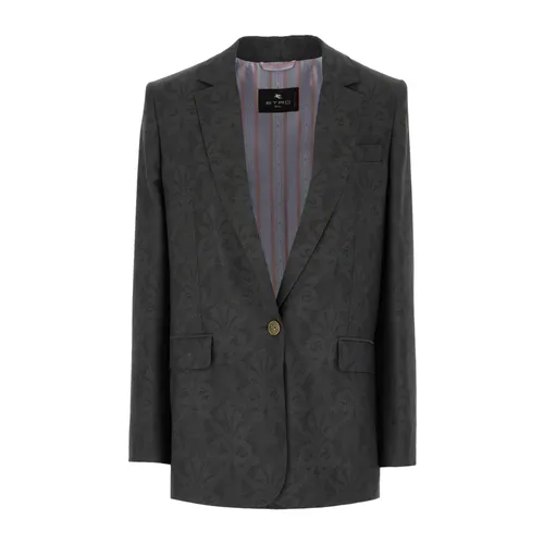 Etro - Jackets > Blazers - Gray - Etro - Modalova