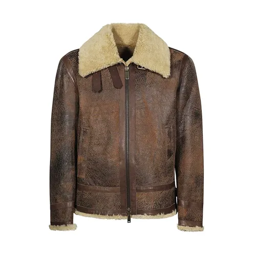Jackets > Leather Jackets - - Dsquared2 - Modalova