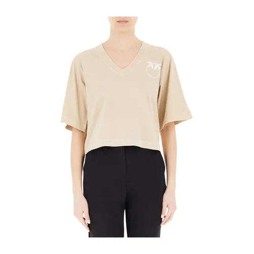 Pinko - Tops > T-Shirts - Beige - Pinko - Modalova