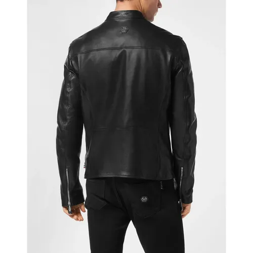 Jackets > Leather Jackets - - Philipp Plein - Modalova