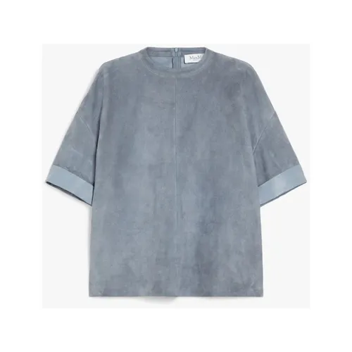 Max Mara - Tops > T-Shirts - Blue - Max Mara - Modalova