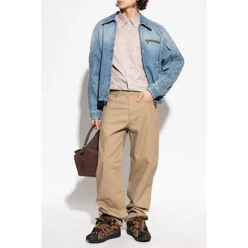Jackets > Denim Jackets - - Versace - Modalova