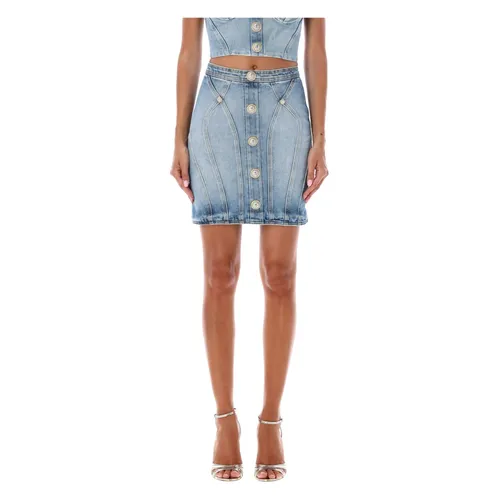 Skirts > Denim Skirts - - Balmain - Modalova