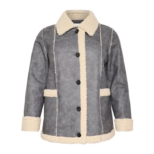 Jackets > Faux Fur & Shearling Jackets - - Kaffe Curve - Modalova