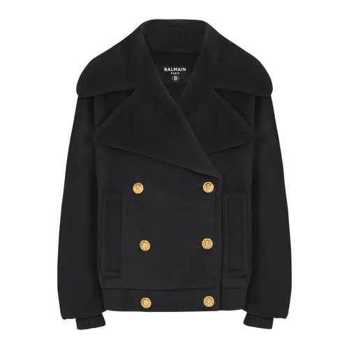 Coats > Double-Breasted Coats - - Balmain - Modalova