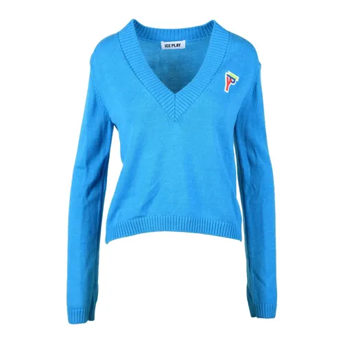Knitwear > V-neck Knitwear - - ICE Play - Modalova