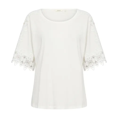 Cream - Tops > T-Shirts - White - Cream - Modalova