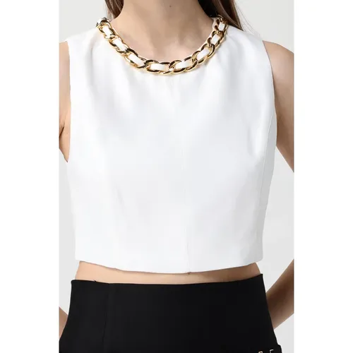 Tops > Sleeveless Tops - - Elisabetta Franchi - Modalova