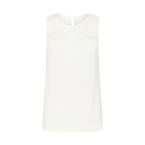 Tops > Sleeveless Tops - - Cream - Modalova