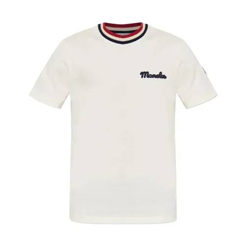 Moncler - Tops > T-Shirts - Beige - Moncler - Modalova