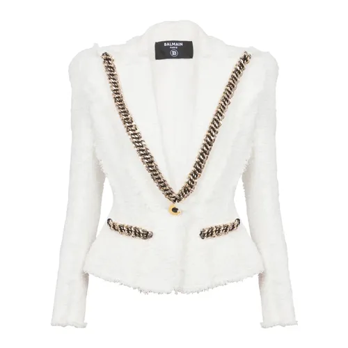 Jackets > Tweed Jackets - - Balmain - Modalova