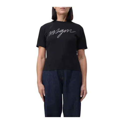 Msgm - Tops > T-Shirts - Black - Msgm - Modalova