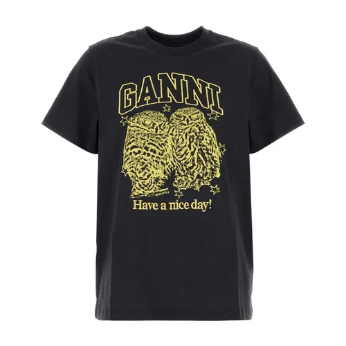 Ganni - Tops > T-Shirts - Black - Ganni - Modalova