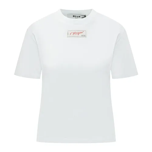 Msgm - Tops > T-Shirts - White - Msgm - Modalova