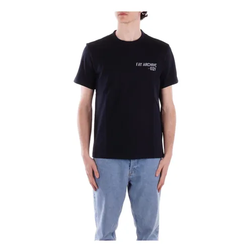 Fay - Tops > T-Shirts - Blue - Fay - Modalova