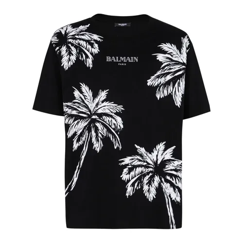Balmain - Tops > T-Shirts - Black - Balmain - Modalova