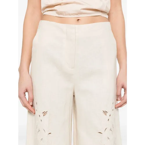 Trousers > Cropped Trousers - - Twinset - Modalova