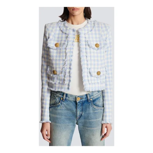 Jackets > Tweed Jackets - - Balmain - Modalova