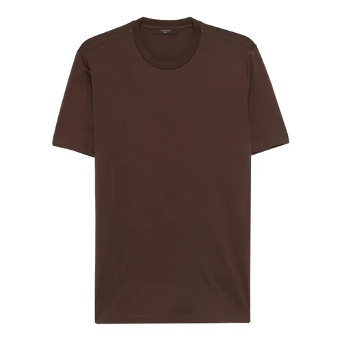 Zanone - Tops > T-Shirts - Brown - Zanone - Modalova