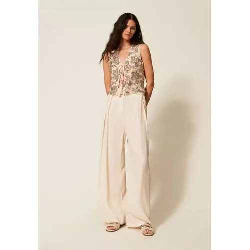Trousers > Wide Trousers - - Twinset - Modalova