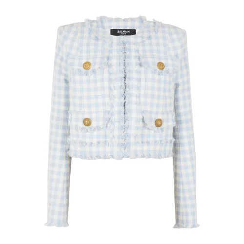 Jackets > Tweed Jackets - - Balmain - Modalova