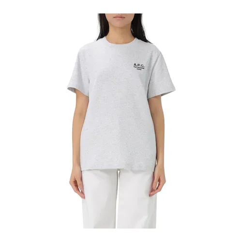 A.p.c. - Tops > T-Shirts - Gray - A.p.c. - Modalova