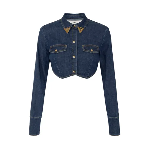 Blouses & Shirts > Denim Shirts - - Elisabetta Franchi - Modalova