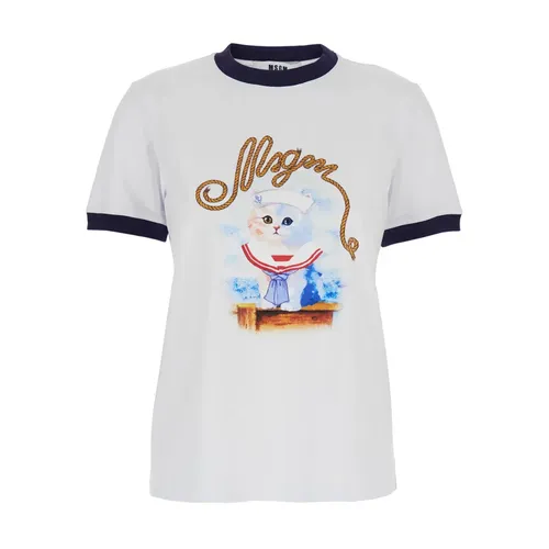 Msgm - Tops > T-Shirts - White - Msgm - Modalova