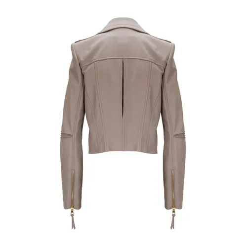 Jackets > Leather Jackets - - Elisabetta Franchi - Modalova